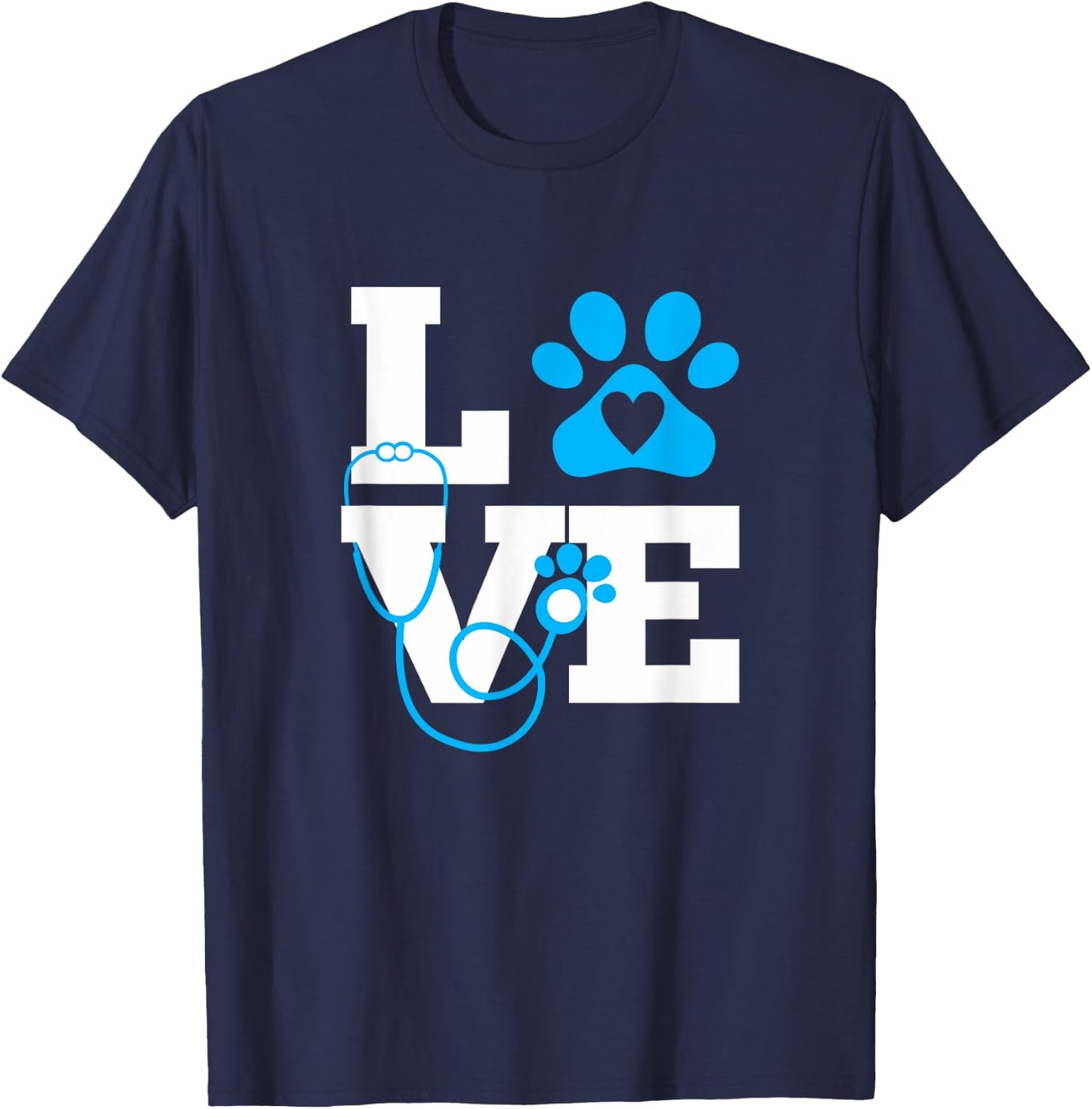 Love Veterinary Medicine Vet Tech Week Teacher Print Women T-Shirt - T-Shirt | Navy