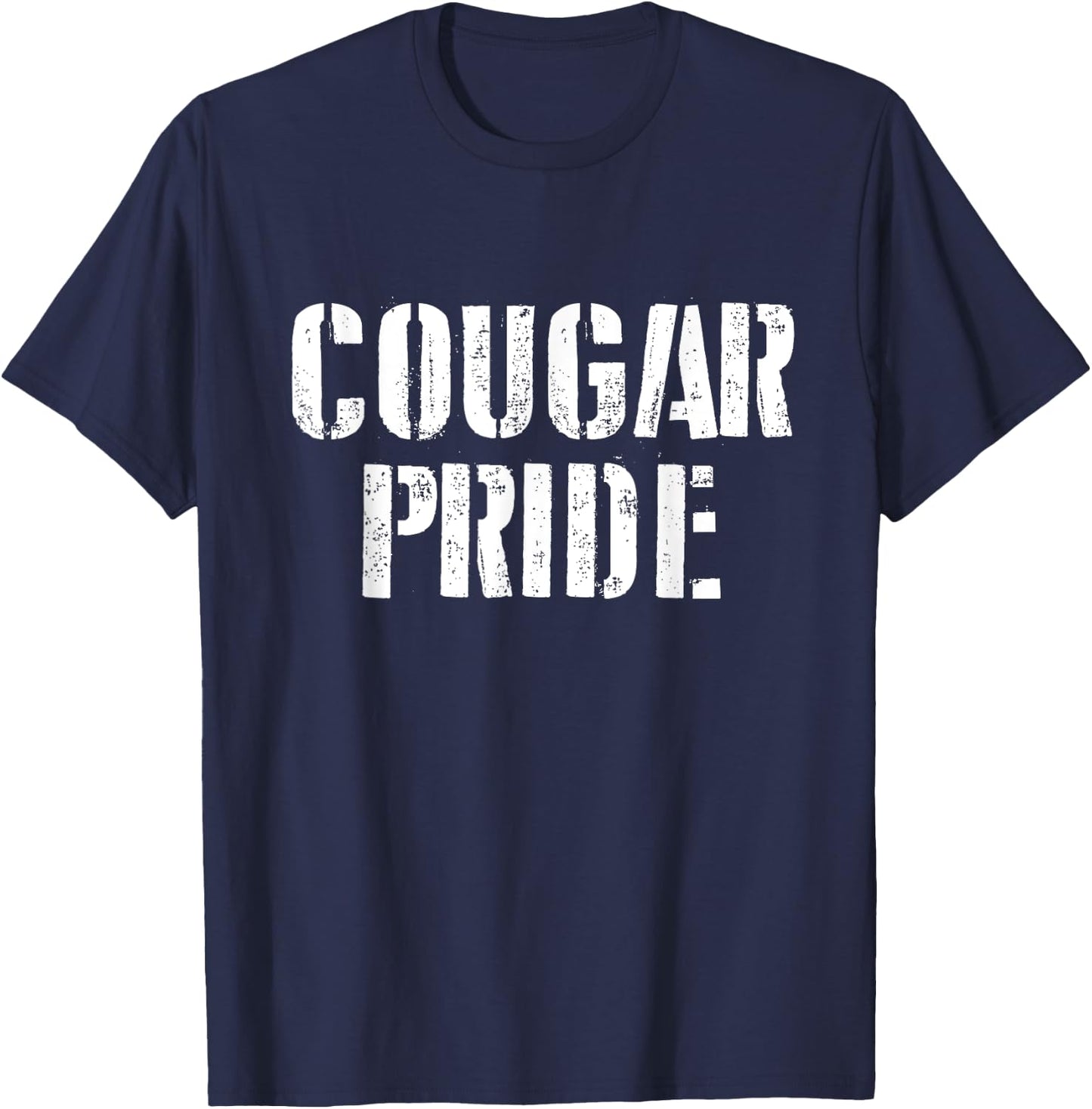 Cougar Pride T Shirt for any Sports Fan School Spirit Shirt T-Shirt - T-Shirt | Navy