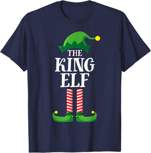 King Elf Matching Family Group Christmas Party Pyjamas T-Shirt - T-Shirt | Navy