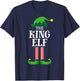 King Elf Matching Family Group Christmas Party Pyjamas T-Shirt - T-Shirt | Navy