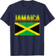 Jamaican National Country Flag Caribbean T-Shirt - T-Shirt | Navy