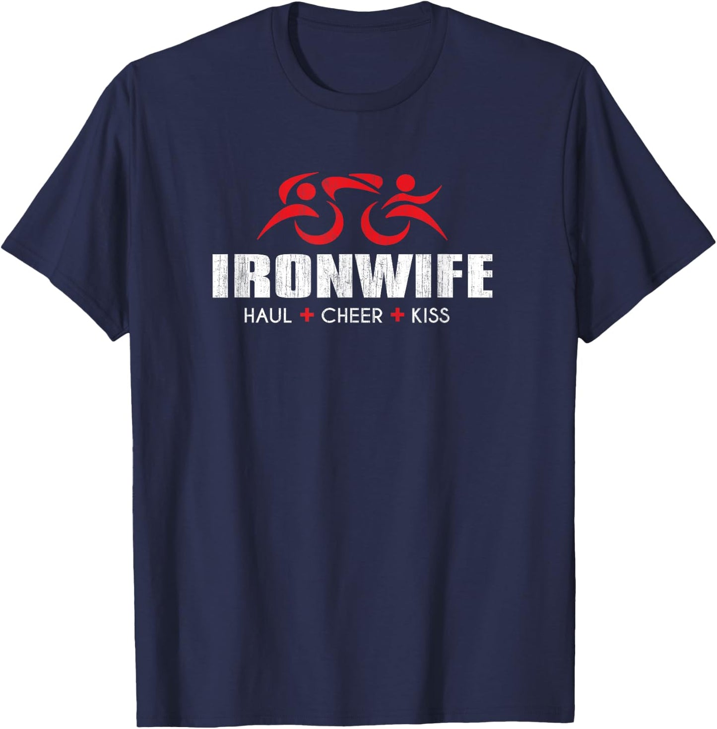 IRONWIFE Tri IronSherpa Triathlon - Haul Cheer Triathlete T-Shirt - T-Shirt | Navy