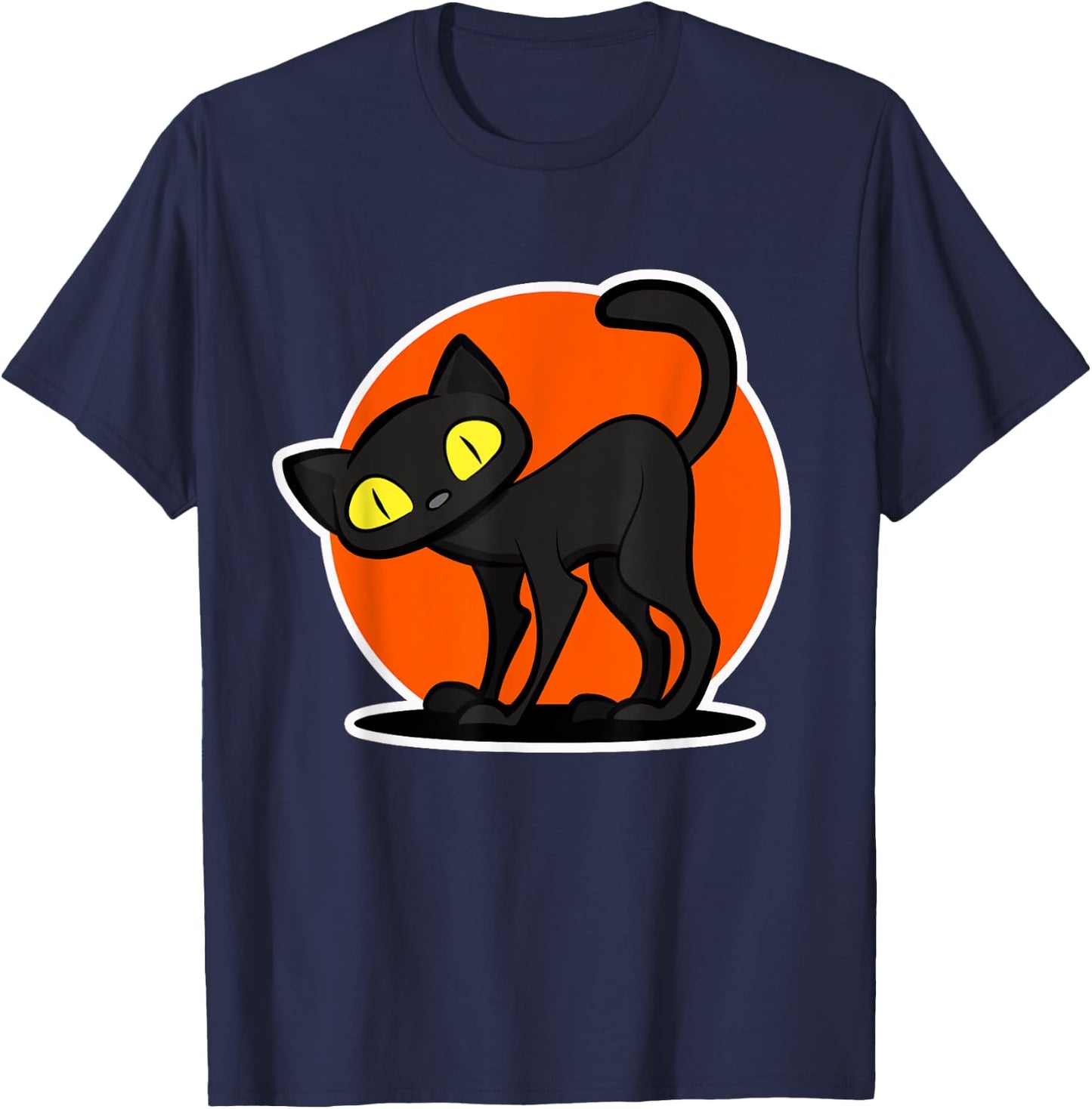Halloween Black Cat for Cat Lover - Halloween T-Shirt - T-Shirt | Navy