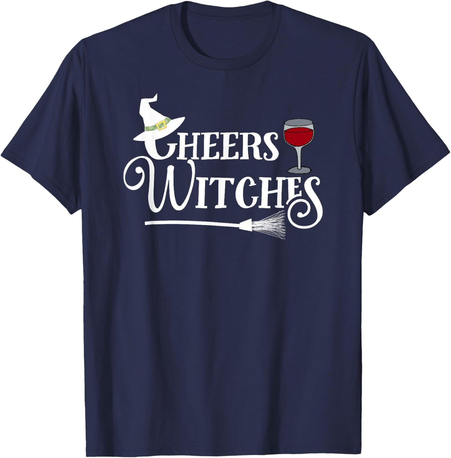 Cheers Witches! - Fun Witch Halloween T-Shirt - T-Shirt | Navy