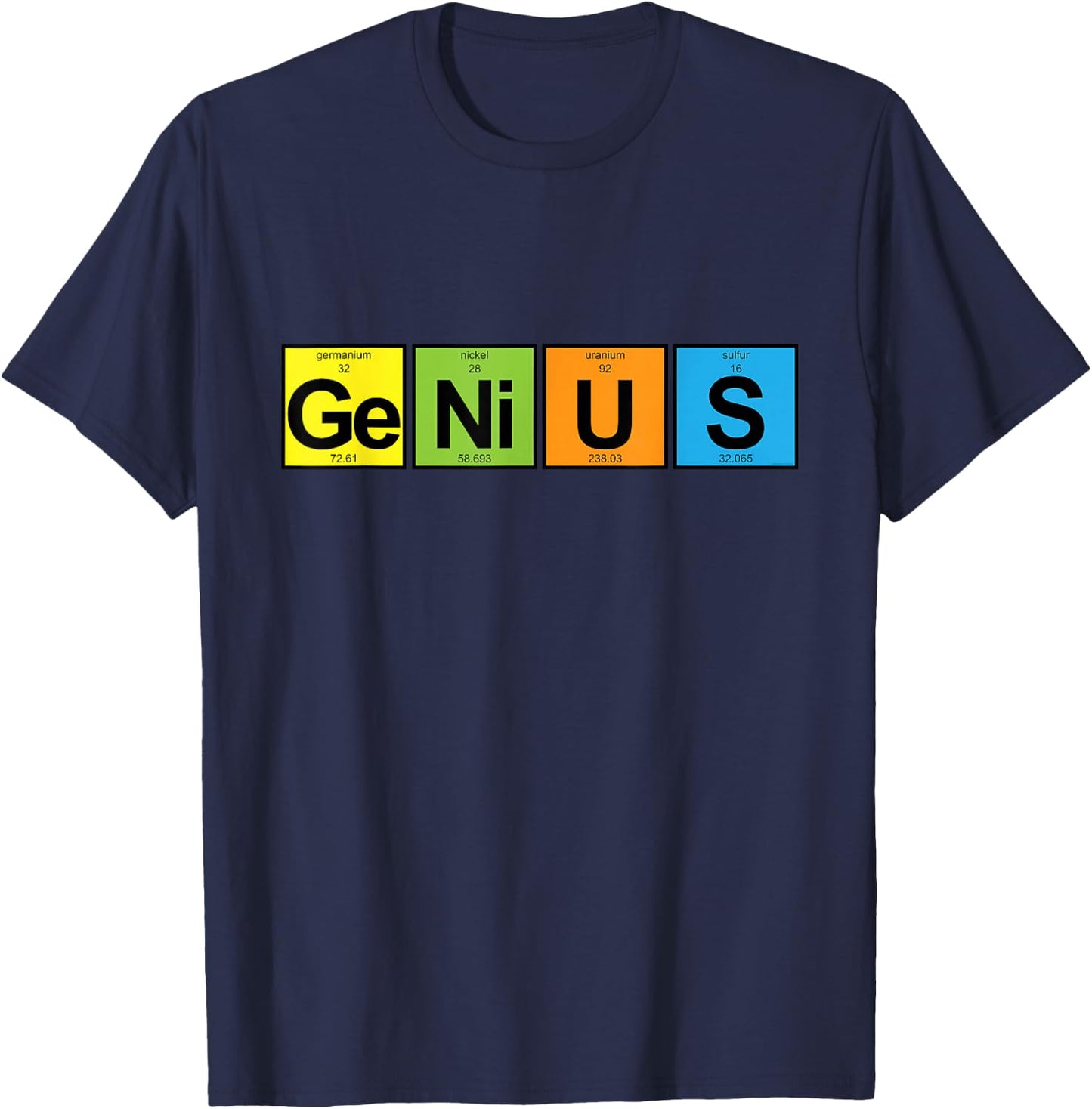 Genius - Periodic Table of Elements T-Shirt - T-Shirt | Navy