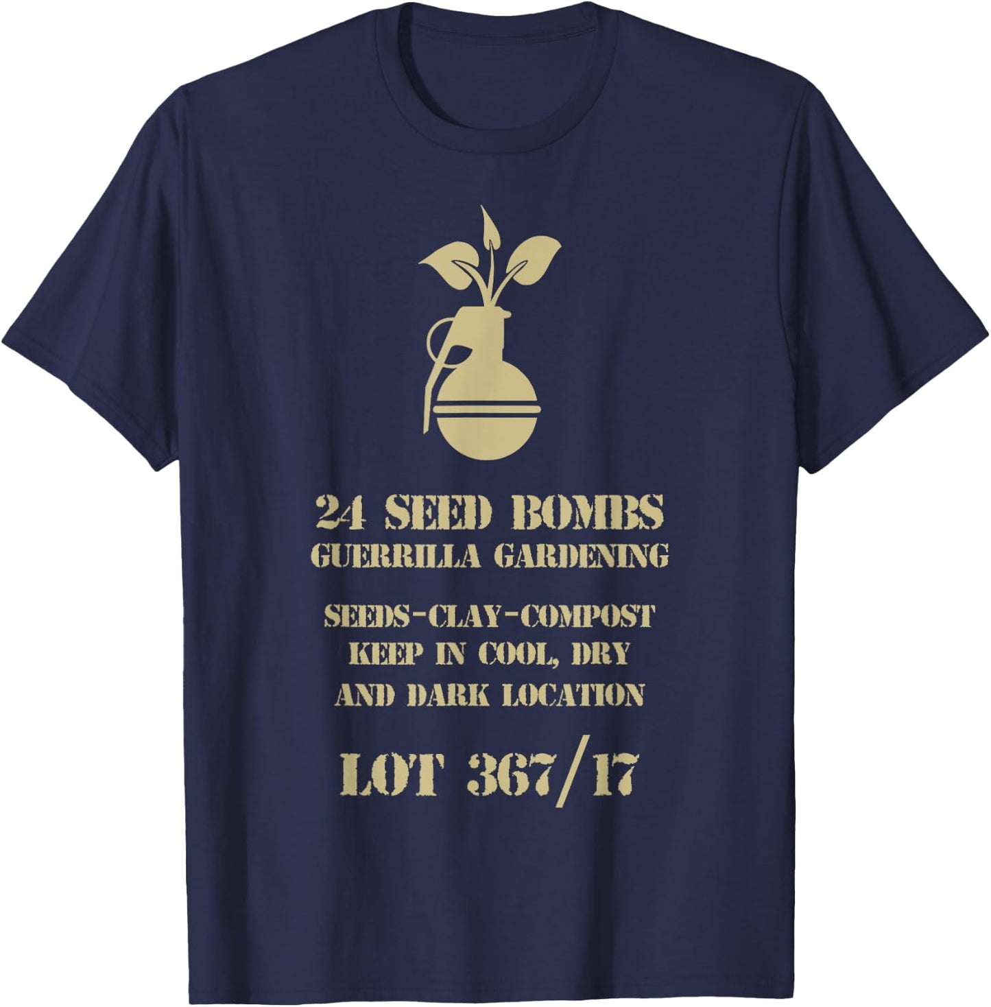 Guerrilla gardening seed bombs, ammo can T-Shirt - T-Shirt | Navy