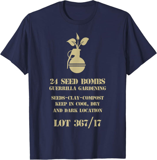 Guerrilla gardening seed bombs, ammo can T-Shirt - T-Shirt | Navy