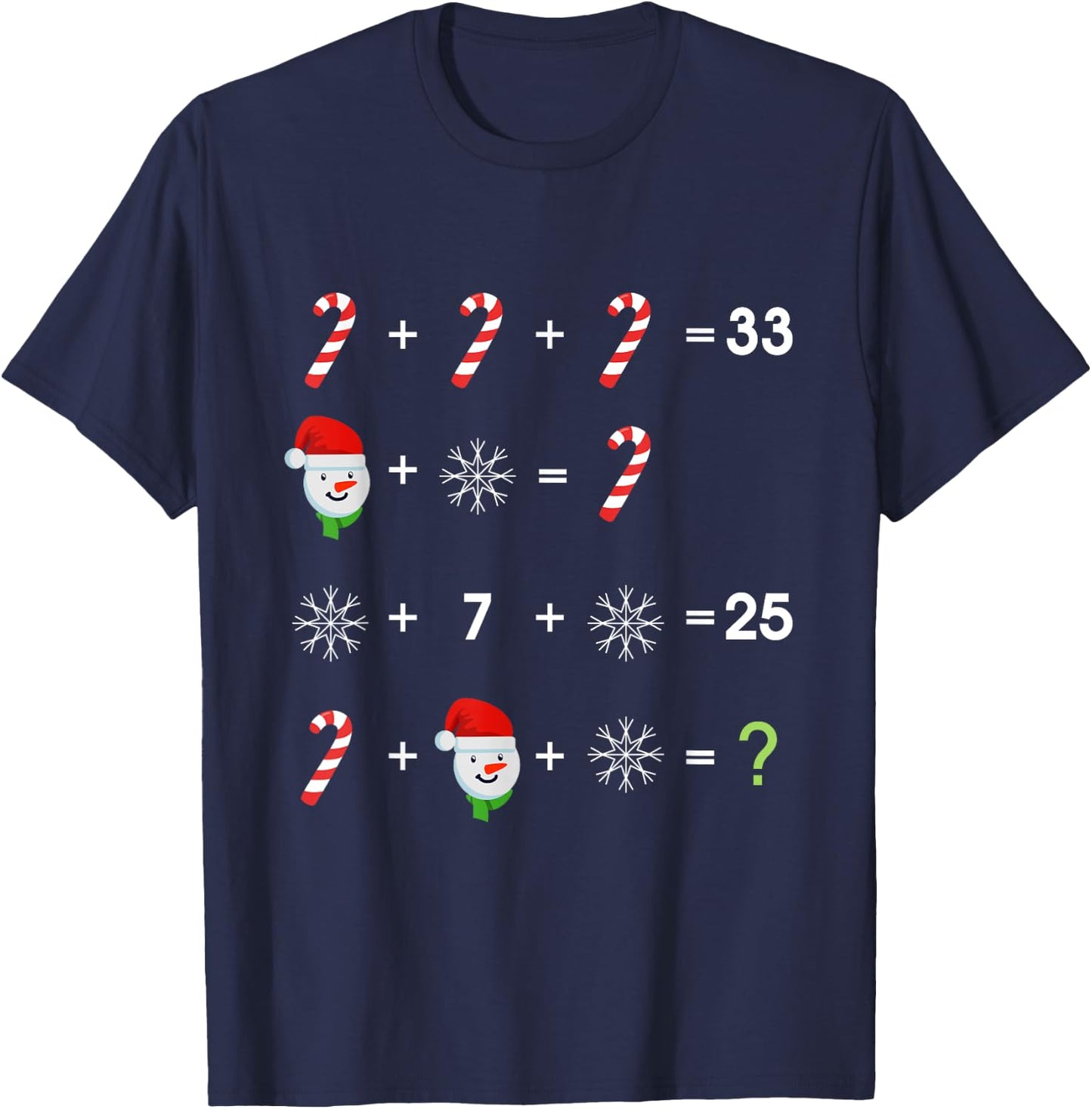 Order of Operations Quiz Funny Math Teacher Christmas Gift T-Shirt - T-Shirt | Navy