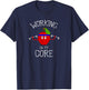 Working On My Core Funny Apple Workout T-Shirt - T-Shirt | Navy