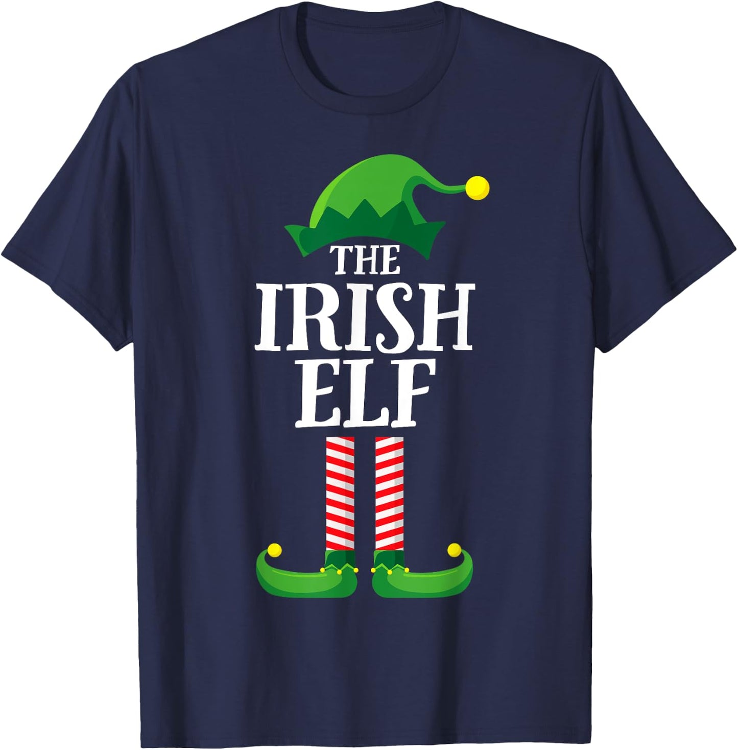 Irish Elf Matching Family Group Christmas Party Pyjamas T-Shirt - T-Shirt | Navy