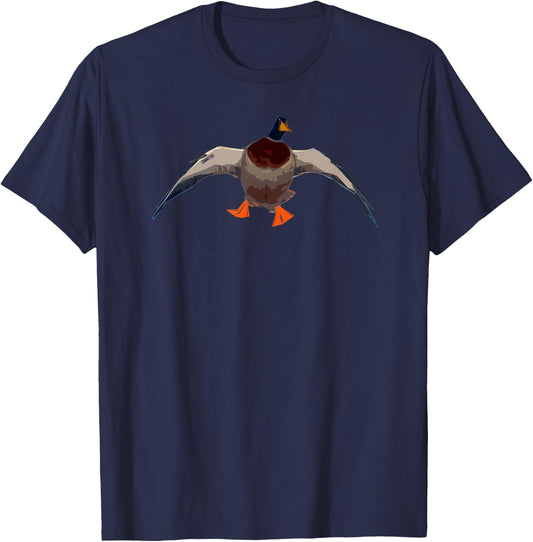 Head-On Drake - Duck Hunting Shirt by Committed Waterfowl T-Shirt - T-Shirt | Navy
