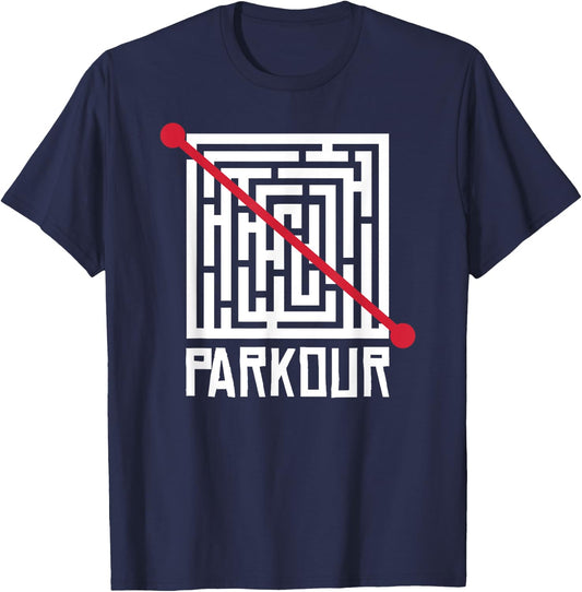 Urban Ninja Freerunning Parkour Gear & Gifts Co. Funny Sports - Black, Small, -Adults, Short Sleeve, , Casual, Kids, Casual Wear Lovers T-Shirt - T-Shirt | Navy