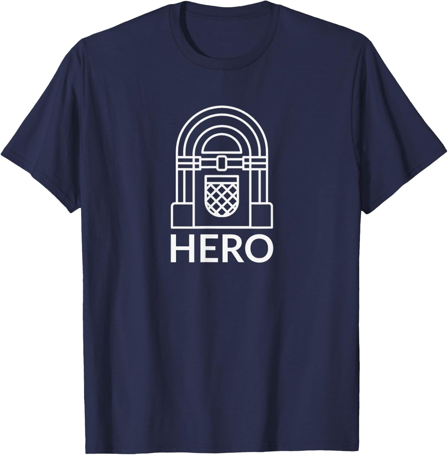 Jukebox Hero Retro Music Design T-Shirt - T-Shirt | Navy