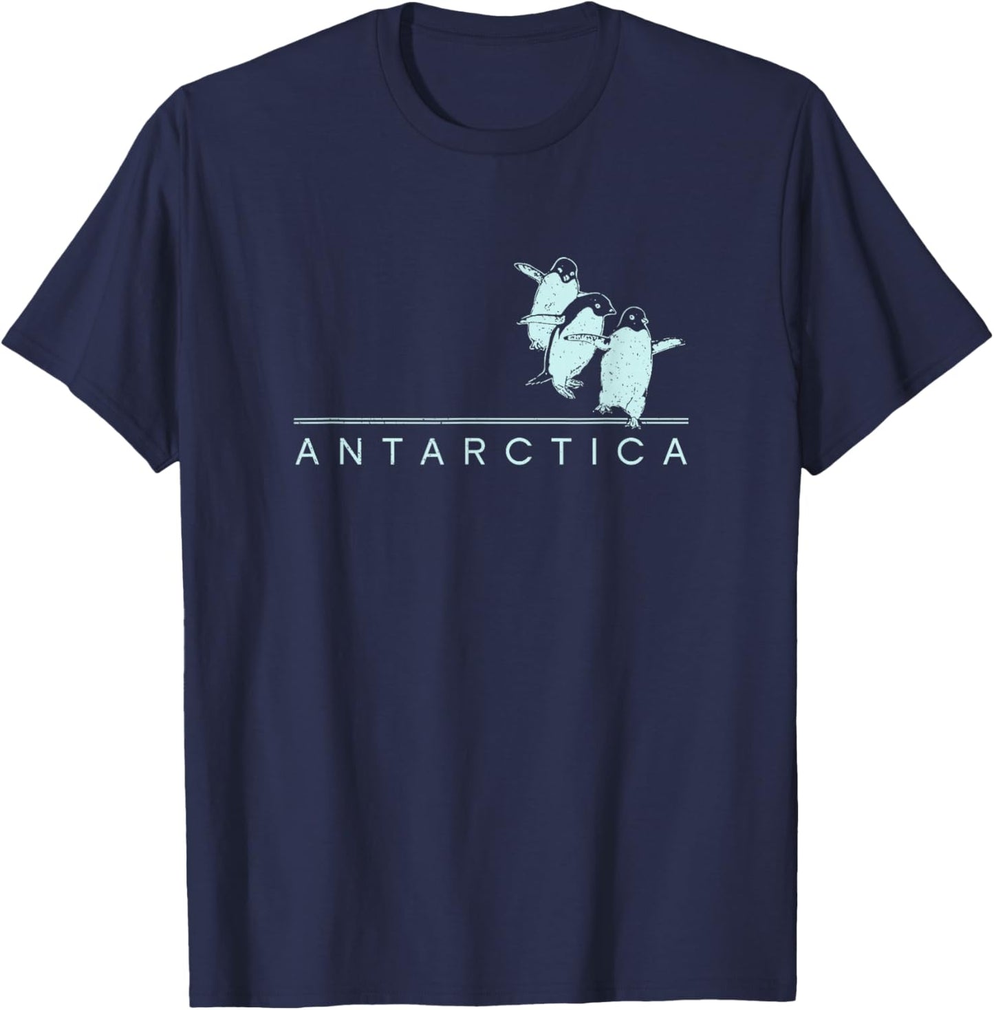 Antarctica Penguins Graphic Souvenirs T-Shirt - T-Shirt | Navy