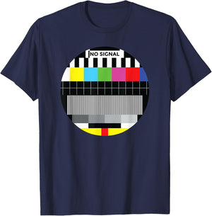 Beautiful No Signal TV Colorful Test Pattern Classic T-Shirt - T-Shirt | Navy