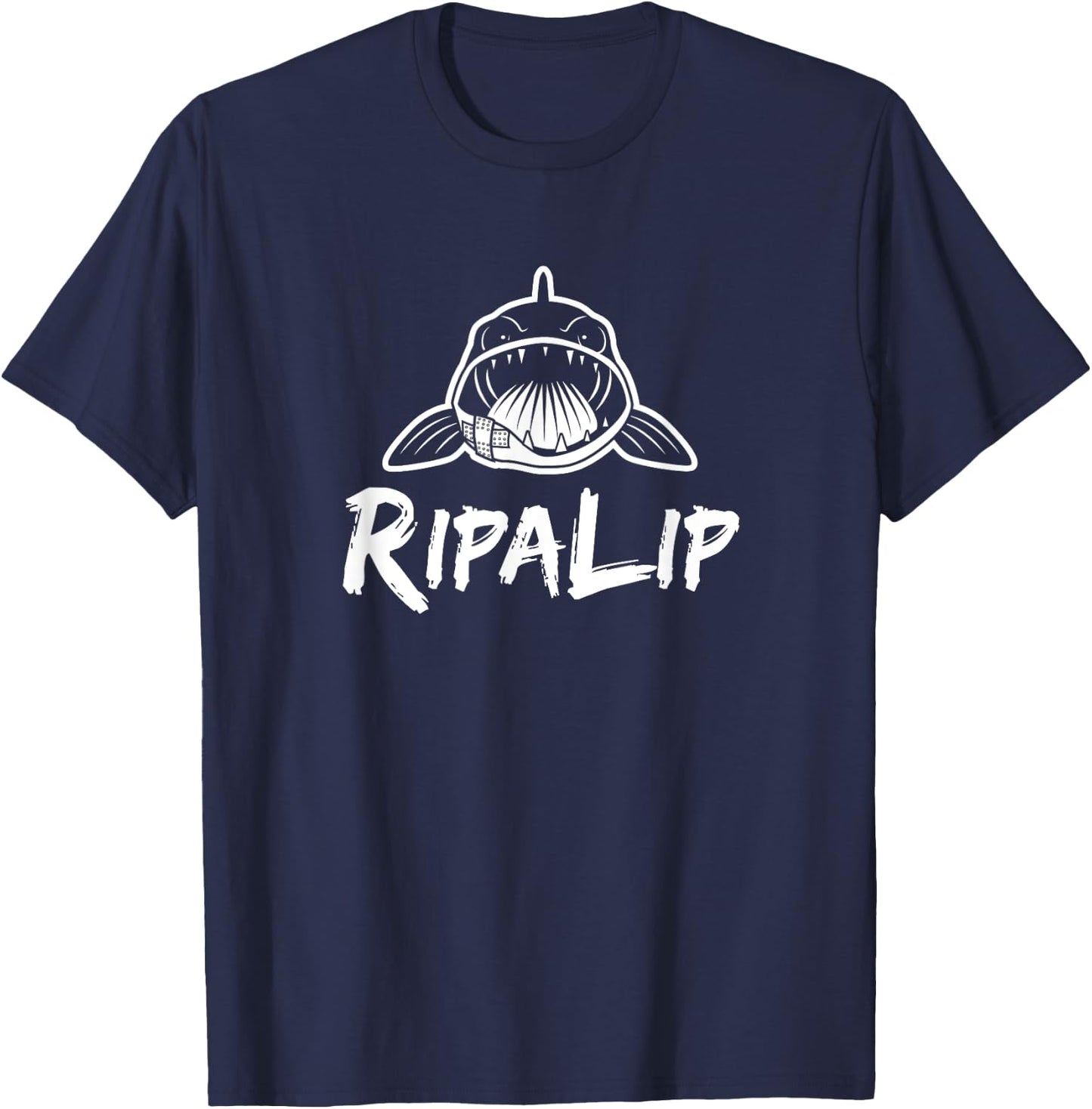 RipaLip Walleye Fishing T-Shirt - T-Shirt | Navy