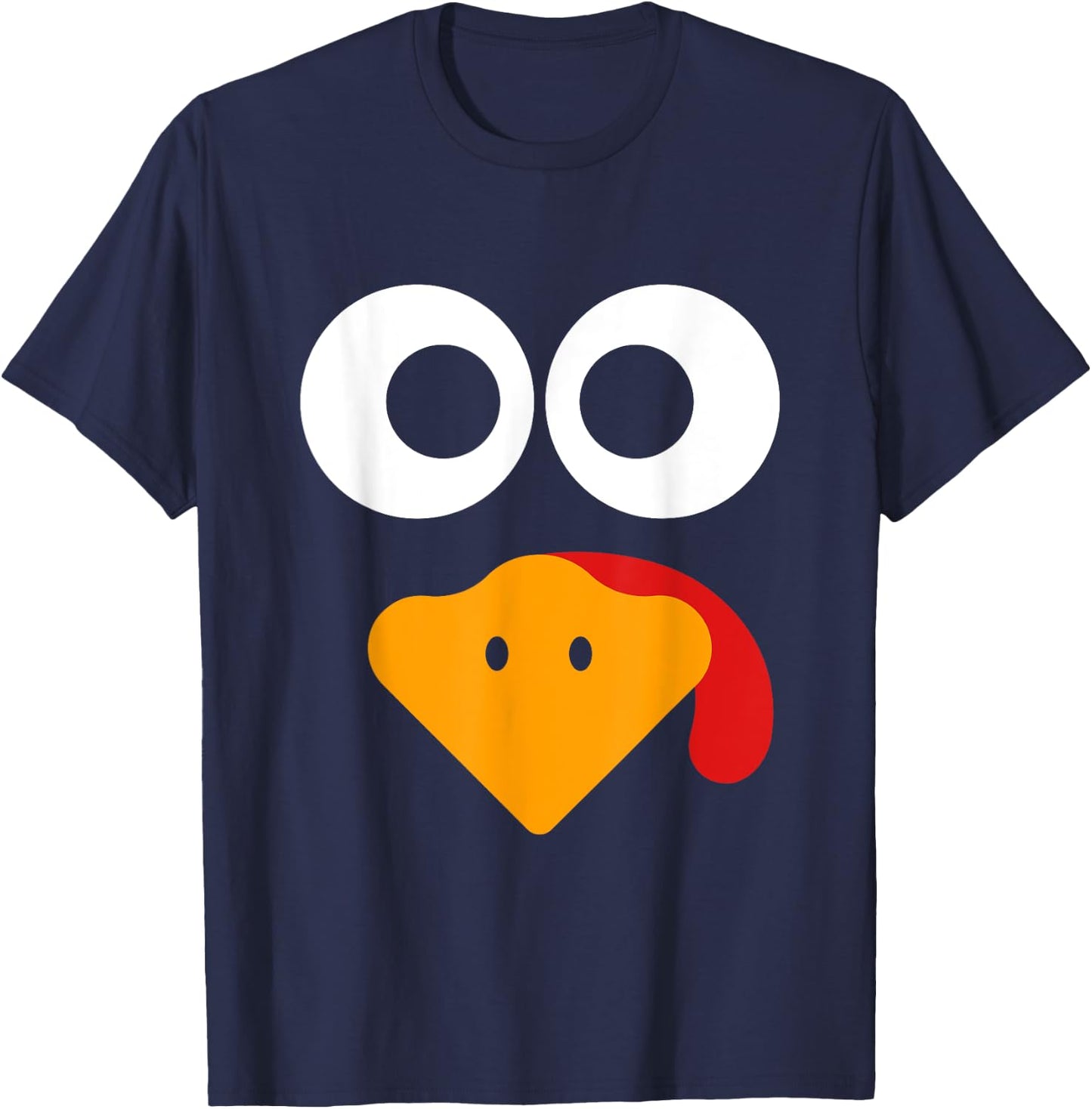 Thanksgiving Shirts Kids Men Turkey Face Family T-Shirt - T-Shirt | Navy