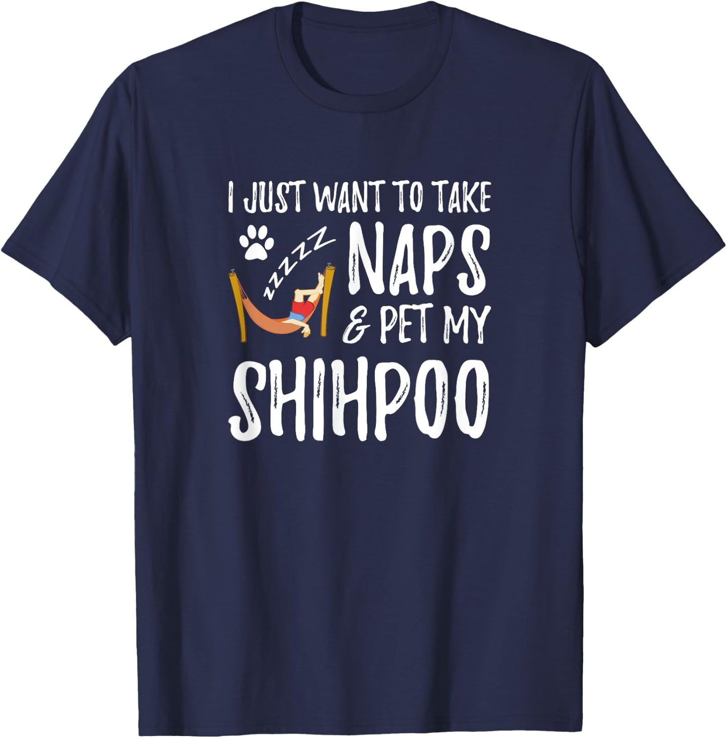 Shihpoo Mom Nap Funny Dog Mom Gift Women Kids T-Shirt - T-Shirt | Navy