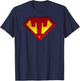Funny Superhero Shield Letter T name Gift Shirt T-Shirt - T-Shirt | Navy