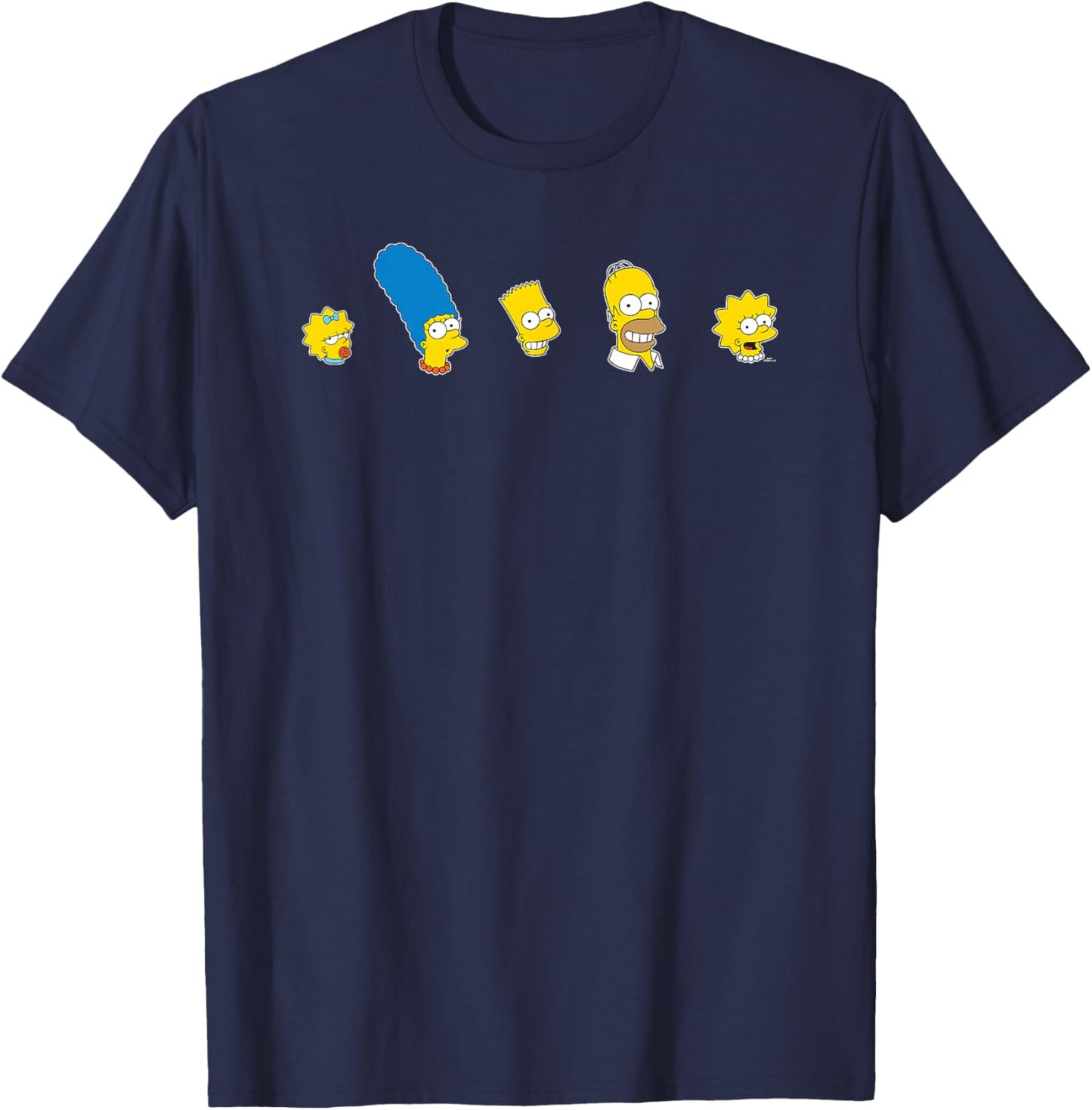 The Simpsons Family Head Icons T-Shirt - T-Shirt | Navy
