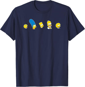 The Simpsons Family Head Icons T-Shirt - T-Shirt | Navy