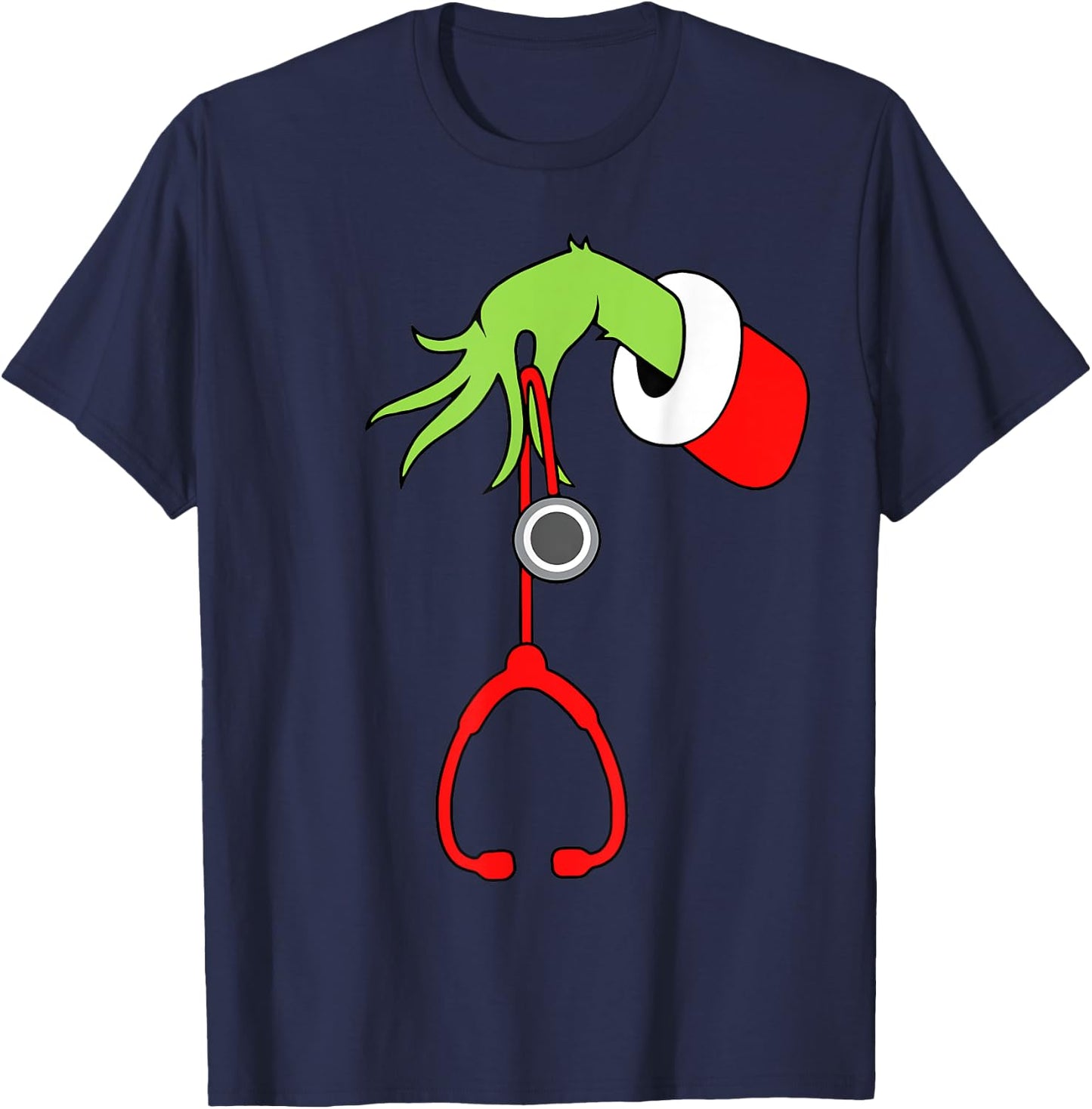 Nurse Christmas Stethoscope Nurses Xmas Pajamas PJs Women T-Shirt - T-Shirt | Navy