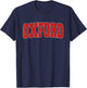 OXFORD UNITED KINGDOM Varsity Style Vintage Retro UK Sports T-Shirt - T-Shirt | Navy