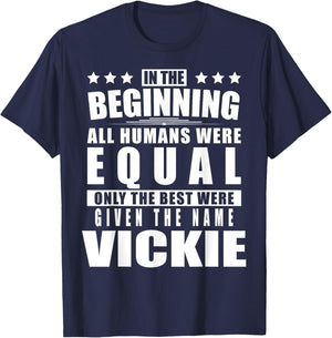 Name Vickie First Name Gifts - Funny Personalized Gift T-Shirt - T-Shirt | Navy