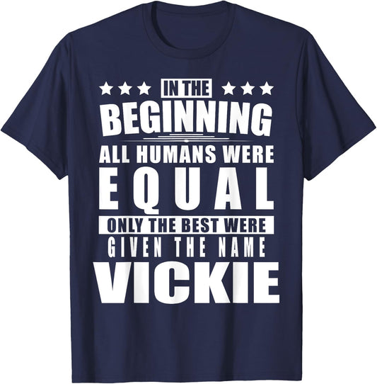 Name Vickie First Name Gifts - Funny Personalized Gift T-Shirt - T-Shirt | Navy