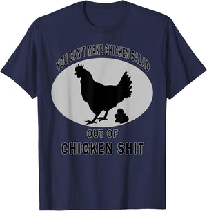 Farmer Chicken Shit Funny Adult Humor Pooping Shirt T-Shirt - T-Shirt | Navy