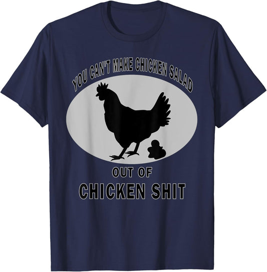 Farmer Chicken Shit Funny Adult Humor Pooping Shirt T-Shirt - T-Shirt | Navy