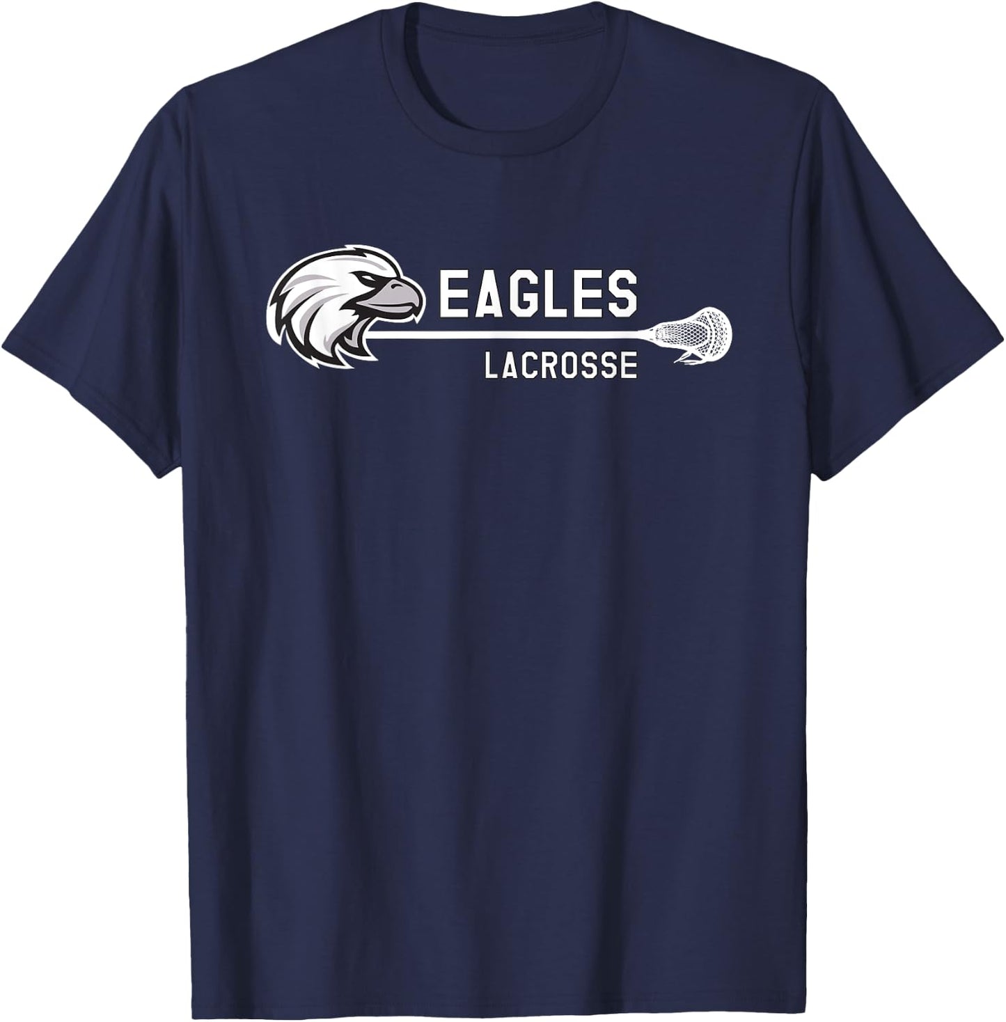 Franklin County Lacrosse Club Horizontal Eagle T-Shirt - T-Shirt | Navy