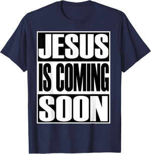 Christerest: Jesus Is Coming Again Christian Gift T-Shirt - T-Shirt | Navy