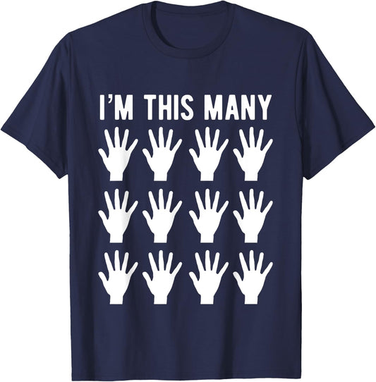 Funny 60th Birthday | Gift 60 Year Old | This Many T-Shirt - T-Shirt | Navy