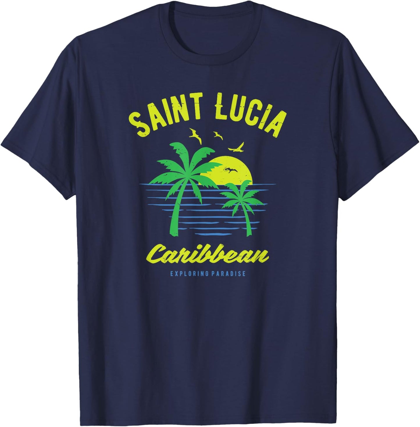 Caribbean Saint Lucia T-Shirt - T-Shirt | Navy
