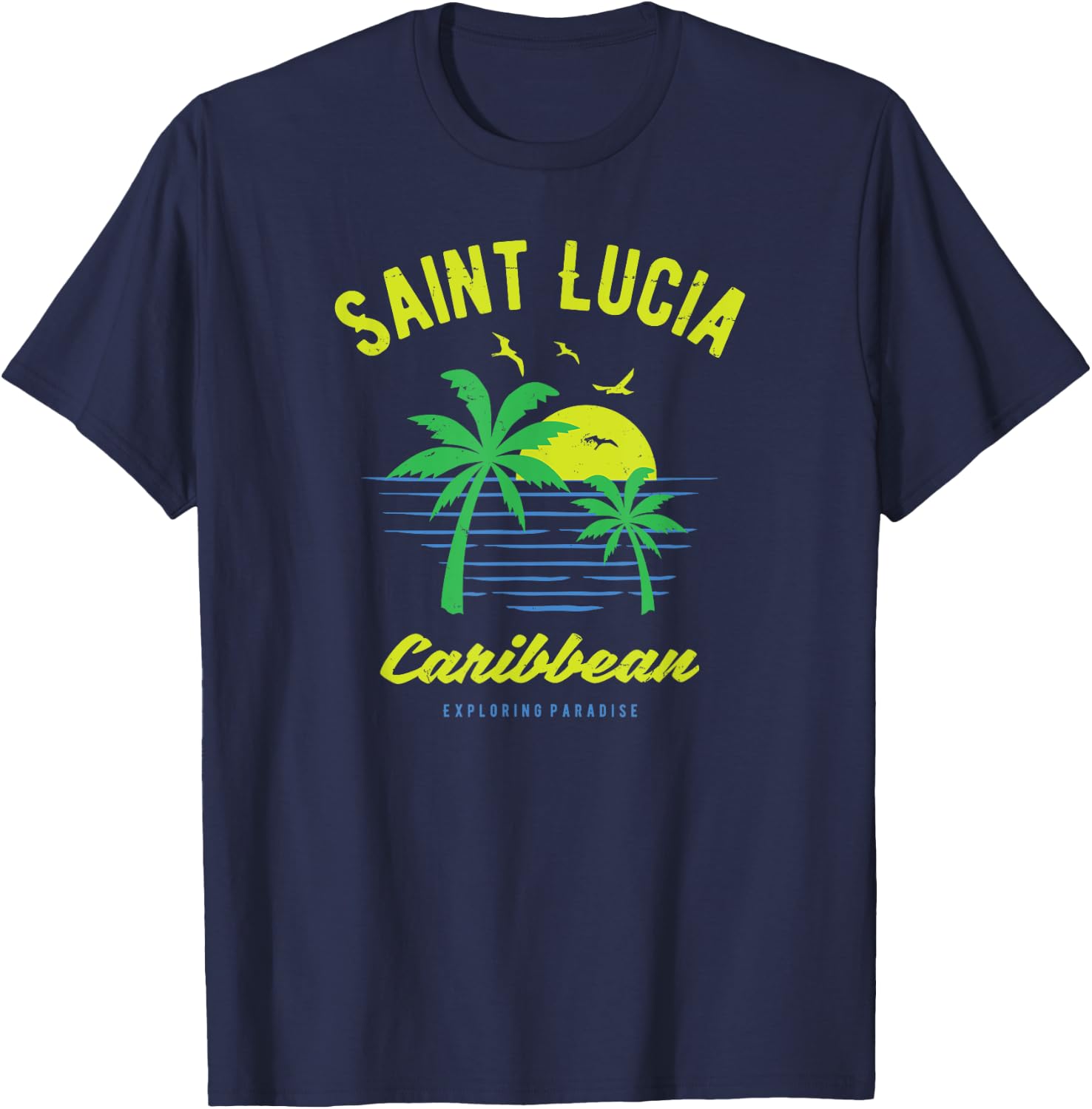 Caribbean Saint Lucia T-Shirt - T-Shirt | Navy