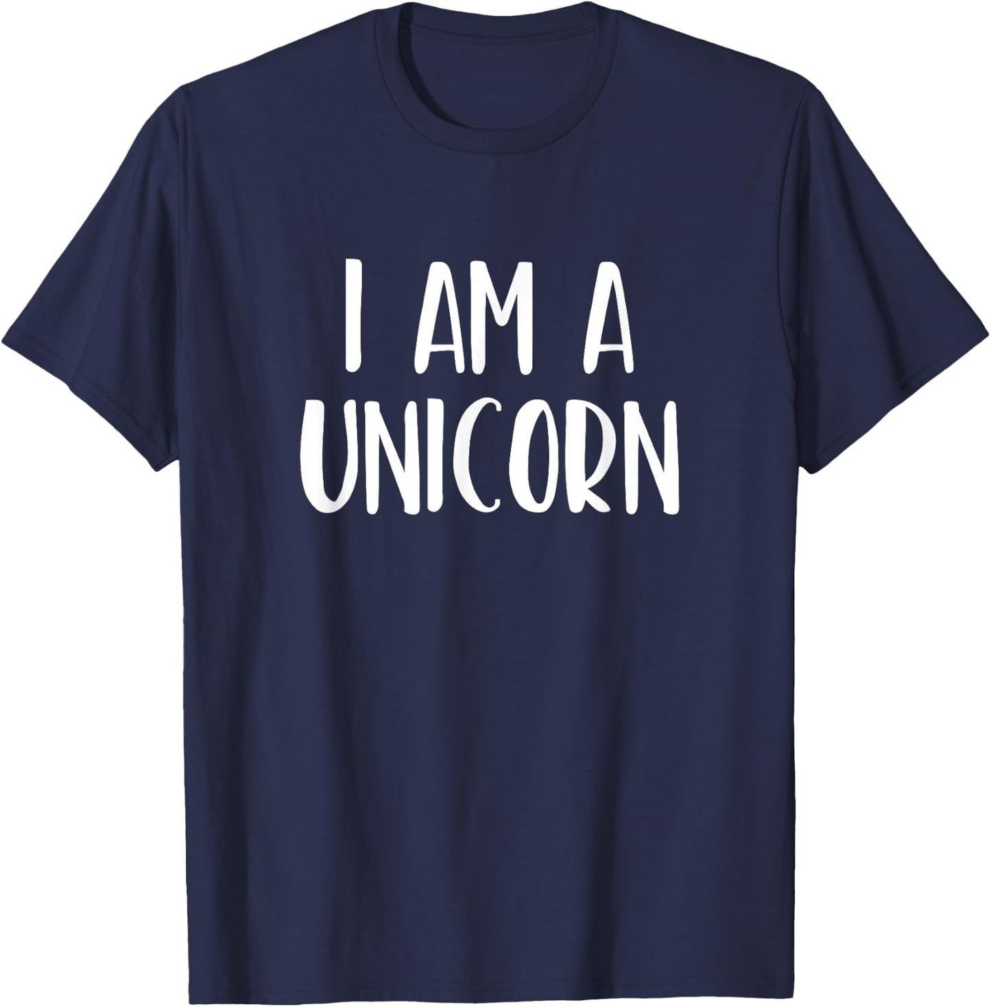 I Am A Unicorn Halloween I'm Simple Costume Easy Funny T-Shirt - T-Shirt | Navy