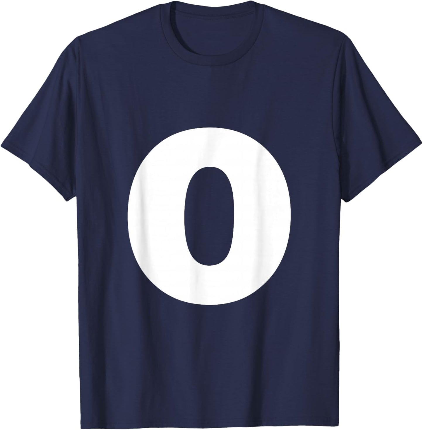 Letter O Capital Alphabet Monogram Initial T-Shirt - T-Shirt | Navy