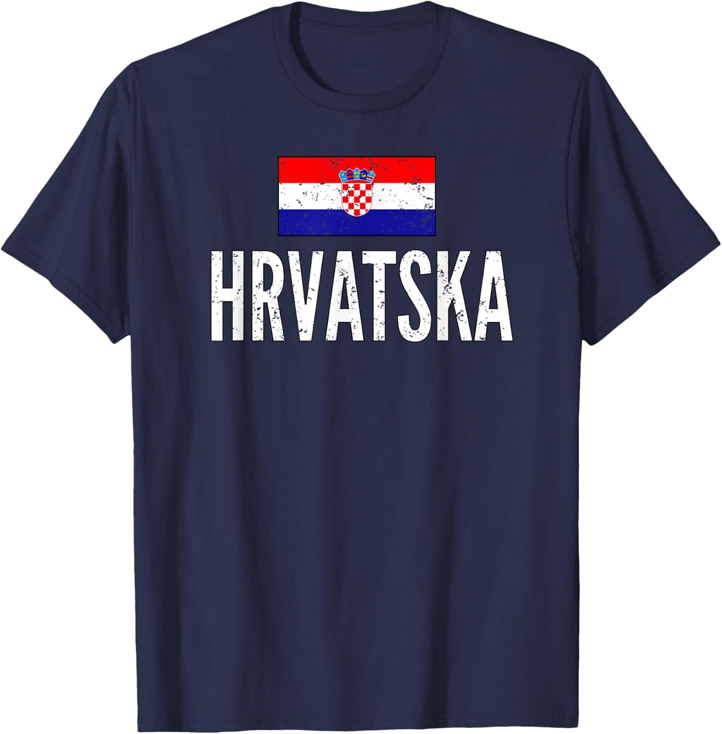 Croatia Soccer Football Jersey Vintage T-Shirt - T-Shirt | Navy