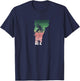 Vintage Big Fly Rainbow Trout Vermont Map Fly Fishing T-Shirt - T-Shirt | Navy