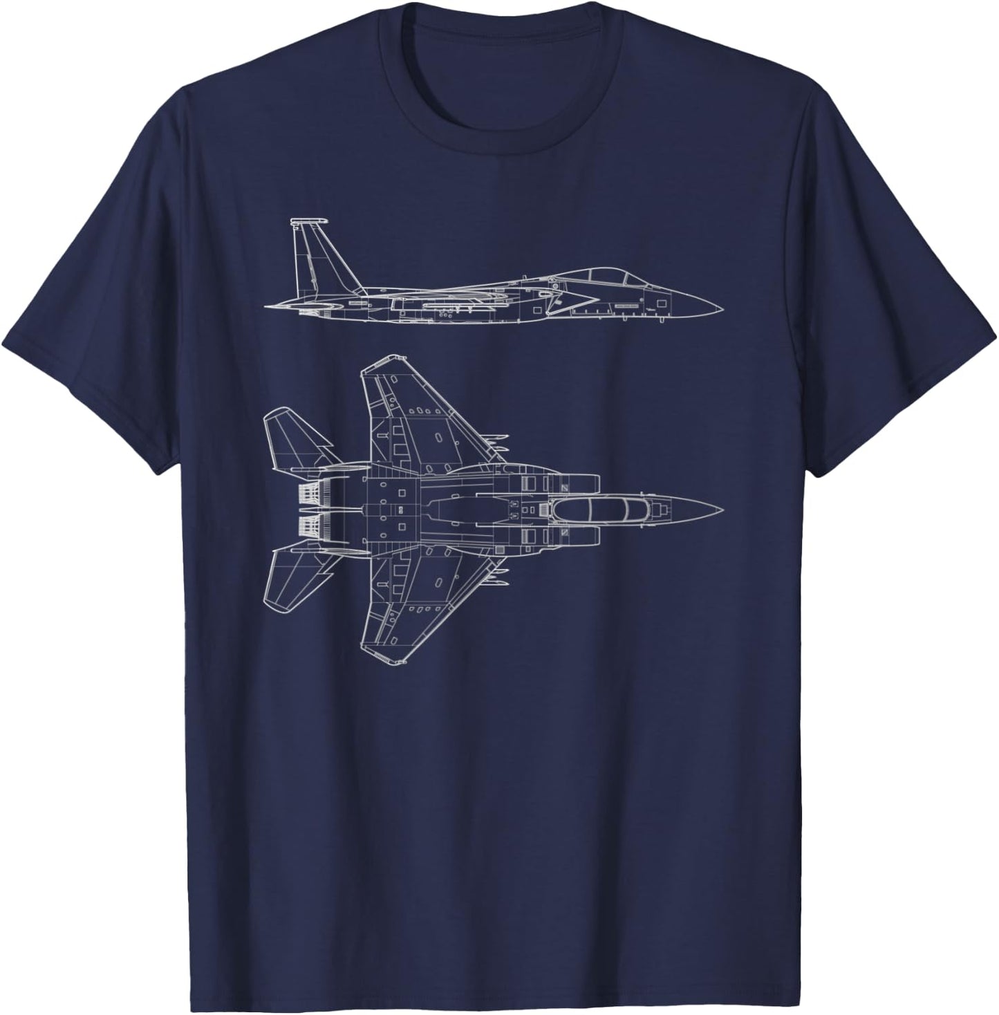 F-15 Eagle Strike Fighter Plane Jet T-Shirt - T-Shirt | Navy