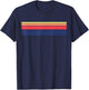 Retro Sunset Color Stripe Pattern T Shirt T-Shirt - T-Shirt | Navy