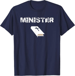 Ordained Minister T Shirt Clergy Pastoral T Shirt Gift T-Shirt - T-Shirt | Navy