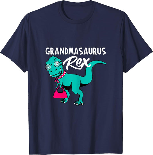 Grandmasaurus Rex T Shirt funny Dinosaur Grandma T-Shirt - T-Shirt | Navy