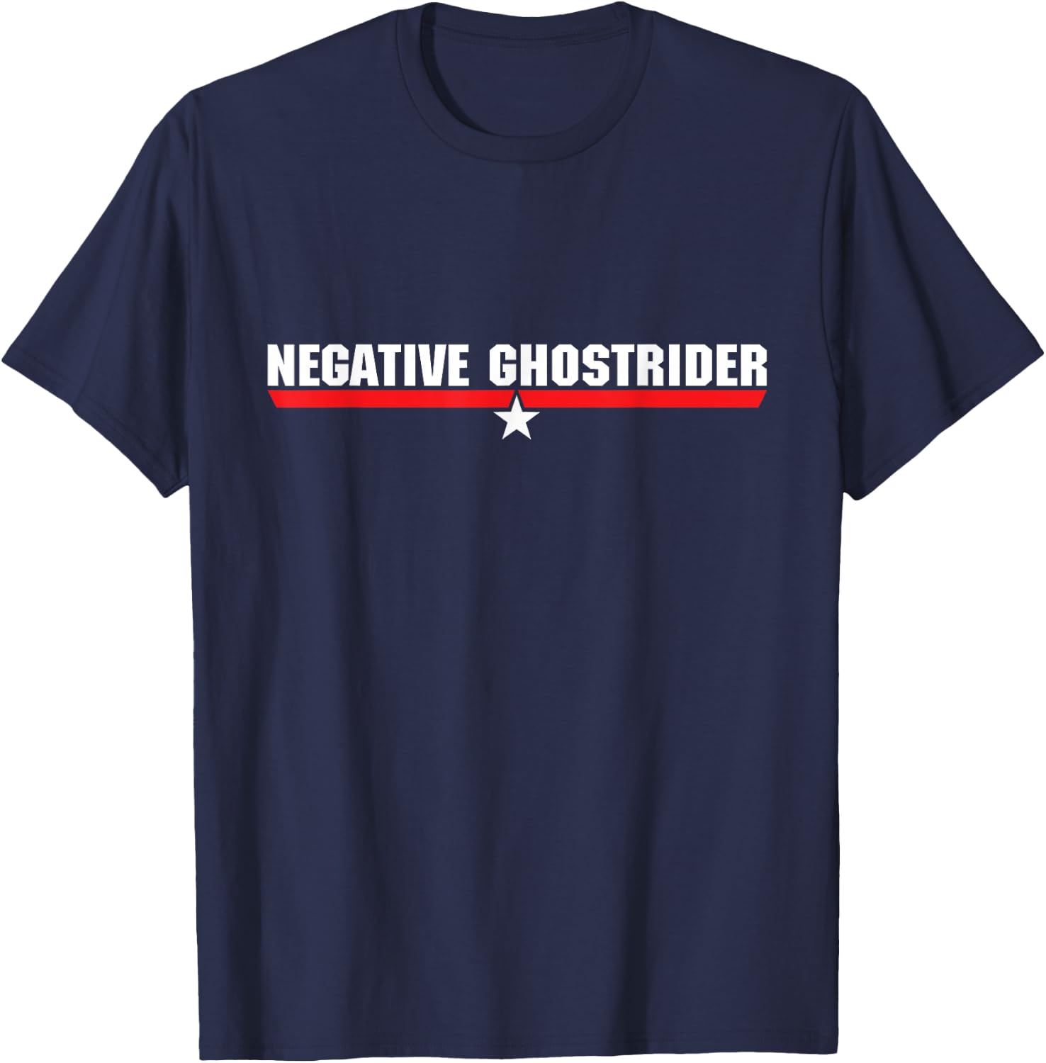 Negative Ghostrider 80's Movie T-Shirt - T-Shirt | Navy
