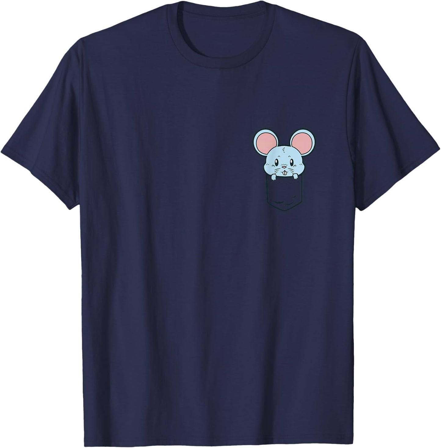 Pocket Mouse Cute Rat Face Rodent Pet Lover Men Women Gift T-Shirt - T-Shirt | Navy