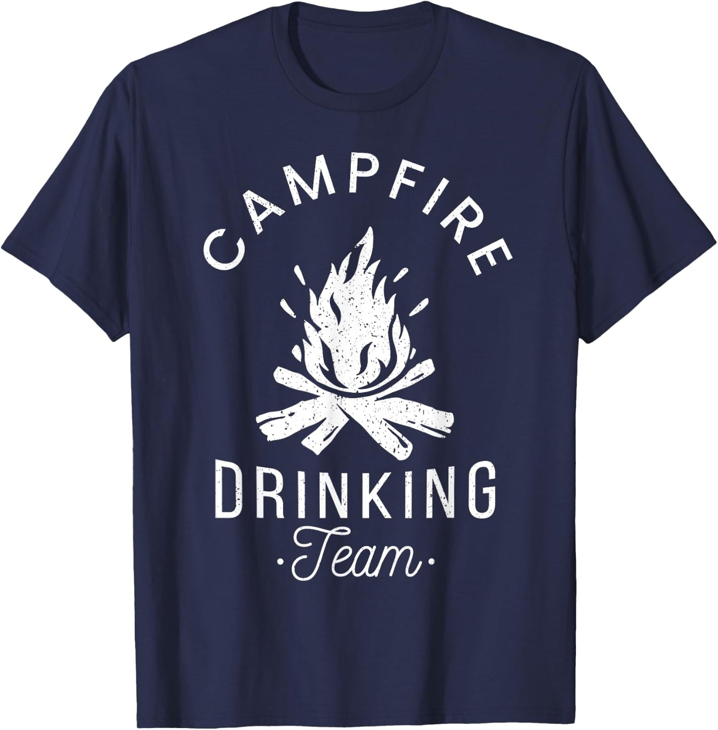 Campfire Drinking Team Camp Lovers Scout Camper T-Shirt - T-Shirt | Navy