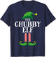 Chubby Elf Matching Family Group Christmas Party T-Shirt - T-Shirt | Navy