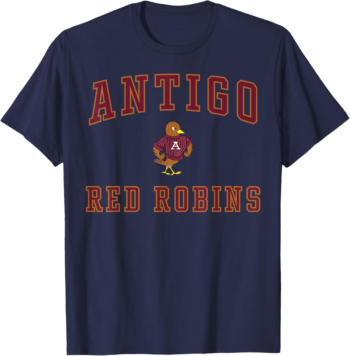 Antigo High School Red Robins C1 T-Shirt - T-Shirt | Navy