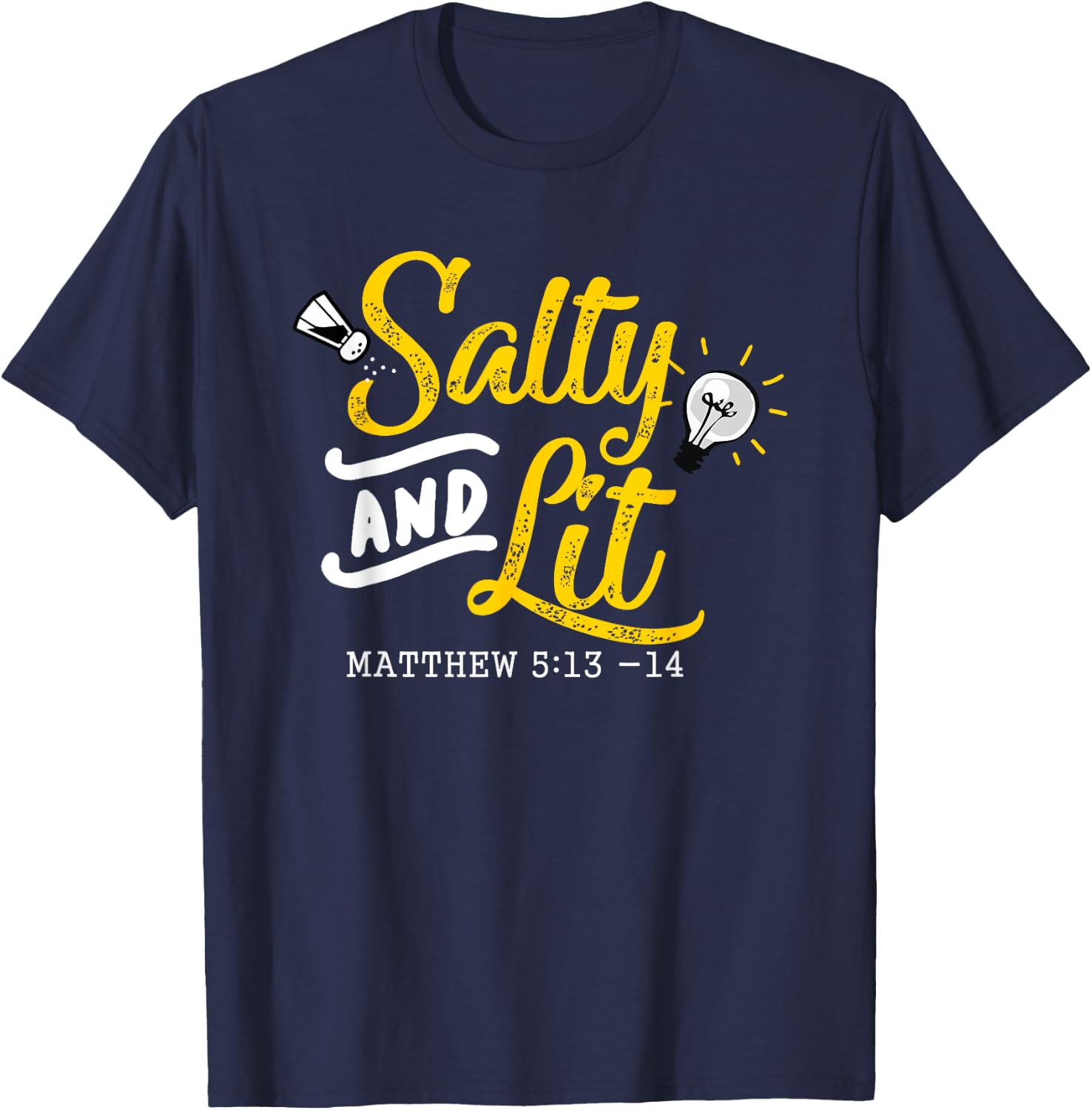 Salty & Lit Matthew 51314 Christian Funny Cute T Shirt T-Shirt - T-Shirt | Navy